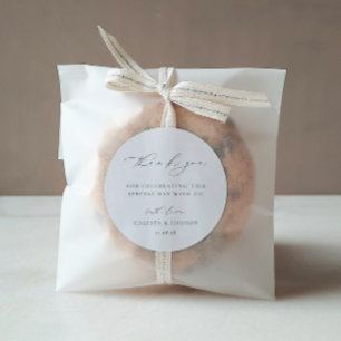 BRUNSWICK Minimalistisch Wedding Danke Runder Aufkleber