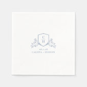 BRUNSWICK Monogram Crest Wedding Serviette (Vorderseite)