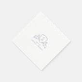 BRUNSWICK Monogramm-Wappen Hochzeit Serviette (Ecke)