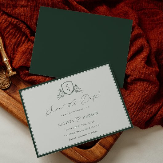 BRUNSWICK WAPPEN Monogram Wedding Save The Date