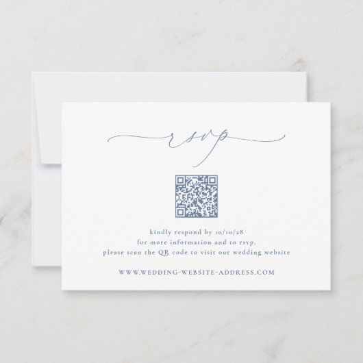 BRUNSWICK Wedding QR Code RSVP Karte (Vorderseite)