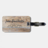 Bruschetta Antipasti mit Bohnen und Arugula, Gepäckanhänger (Rückseite horizontal)