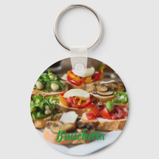 Bruschetta Antipasti mit Bohnen und Arugula, Schlüsselanhänger (Vorderseite)