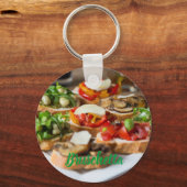 Bruschetta Antipasti mit Bohnen und Arugula, Schlüsselanhänger (Vorderseite)