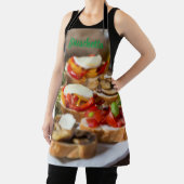 Bruschetta Antipasti mit Bohnen und Arugula, Schürze (InSitu)