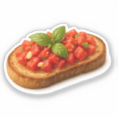 Bruschetta Tomatoes , Basil, Garlic and Olive Aufkleber (Vorderseite)