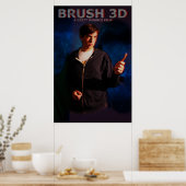 Brush 3D Poster (Küche)