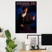 Brush 3D Poster (Heimbüro)