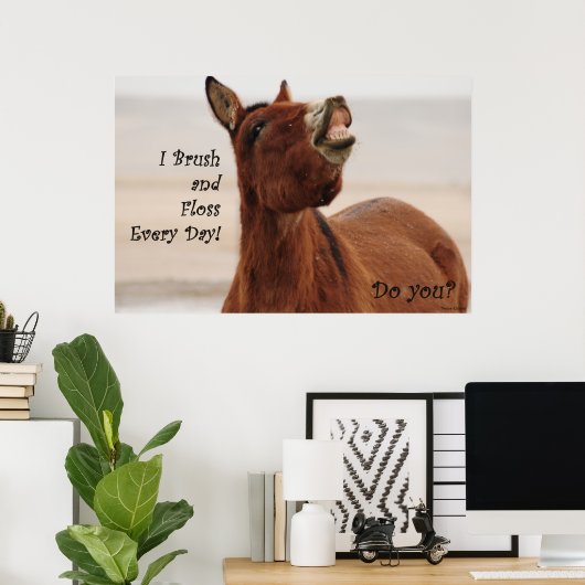 Brush and Floss Your Teeth Daily Poster (Heimbüro)