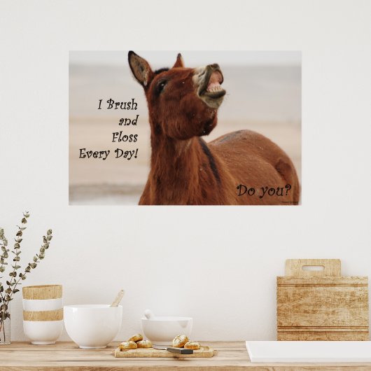 Brush and Floss Your Teeth Daily Poster (Küche)