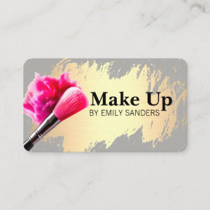 Brush and Powder   Gold gebürstet Visitenkarte