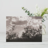 Brush Backlight (AZ Wüste) Sepia Einladung (Stehend Vorderseite)