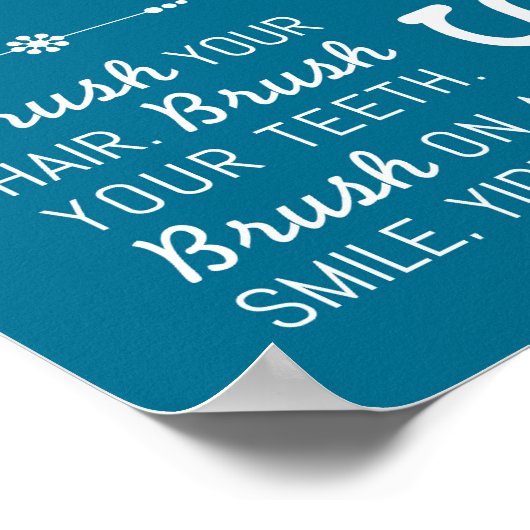 Brush | Badevorschriften Poster Art Print 8x10 (Ecke)