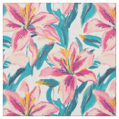 Brush Bloom Lilies Stoff (Nahaufnahme)