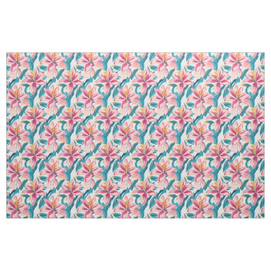 Brush Bloom Lilies Stoff (Fat Quarter (45,7 x 55,9 cm))