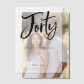 Brush Calligraphy 40 Birthday Vellum Einladungen (Versatz (Ehepaar))