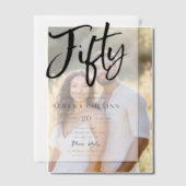 Brush Calligraphy 50 Birthday Vellum Einladungen (Versatz (Ehepaar))