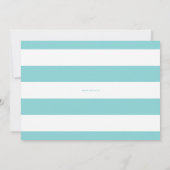 Brush Calligraphy Aqua Blue Foto Collage Birth Ankündigung (Rückseite)