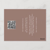 Brush Calligraphy Budget Brown Wedding Postkarte (Rückseite)