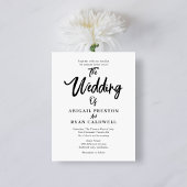 Brush Calligraphy Budget Wedding Postkarte