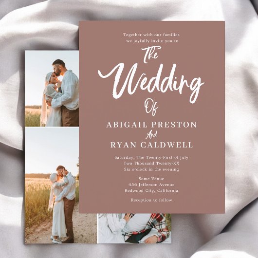 Brush Calligraphy Budget Wedding Postkarte