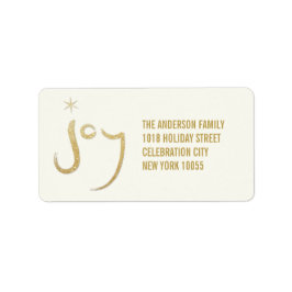 Brush Calligraphy Gold Glitzer Joliday Address Adressaufkleber