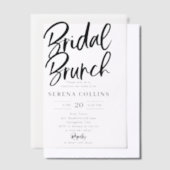 Brush Calligraphy Modern Bridal Brunch Pergament Einladungen (Versetzt)