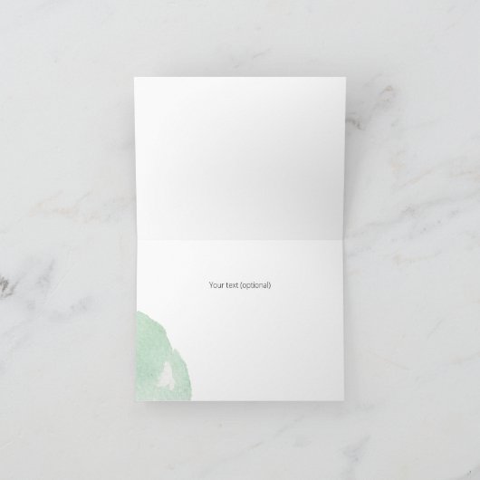 Brush Calligraphy & Watercolor Dankeschön Karte (Innenseite)