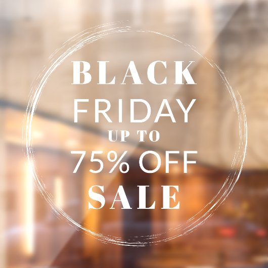 Brush Circle Frame Black Friday Store Verkaufsfens Fensteraufkleber (Blatt 2)