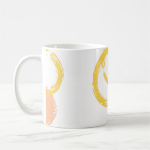 Brush Circle. Vintages Nahtloses Muster. Farbenfro Kaffeetasse