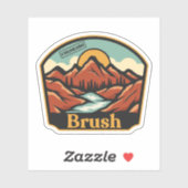 Brush, Colorado Aufkleber (Blatt)