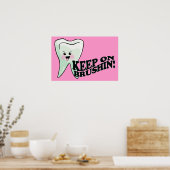 Brush Deine Zähne! Poster (Küche)
