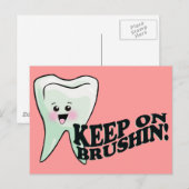 Brush Deine Zähne! Postkarte (Vorne/Hinten)