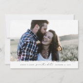 Brush Edge Modern Foto Save the Date (Vorderseite)