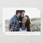 Brush Edge Modern Foto Save the Date (Vorne/Hinten)