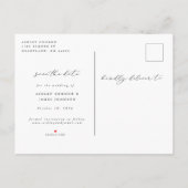 Brush Edge Save the Date Postkarte (Rückseite)