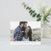 Brush Edge Save the Date Postkarte (Stehend Vorderseite)