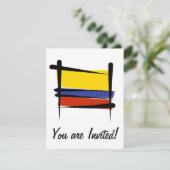 Brush-Fahne Einladung (Stehend Vorderseite)