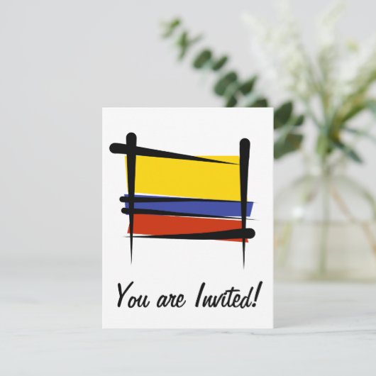 Brush-Fahne Einladung (Stehend Vorderseite)