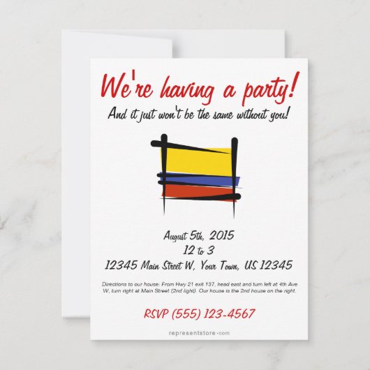 Brush-Fahne Einladung (Rückseite)