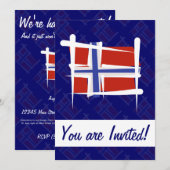 Brush-Fahne Einladung (Vorne/Hinten)