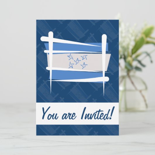 Brush-Fahne Einladung (Stehend Vorderseite)