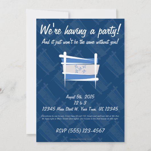 Brush-Fahne Einladung (Rückseite)