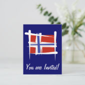 Brush-Fahne Einladung (Stehend Vorderseite)