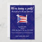 Brush-Fahne Puerto Rico Einladung (Rückseite)
