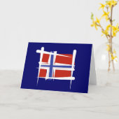 Brush Flag Norwegen Karte (Gelbe Blume)