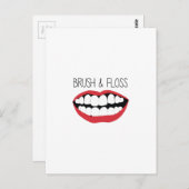 Brush & Floss Postkarte (Vorne/Hinten)
