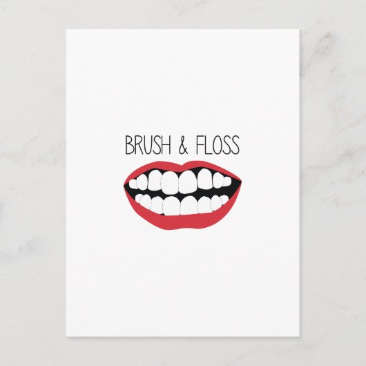Brush & Floss Postkarte (Vorderseite)