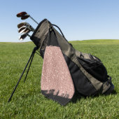 Brush Glitzer Rose Gold Personalisiert Golfhandtuch (Gras)