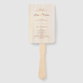 Brush Gold & Terracotta Script Wedding Program Fächer (Vorderseite)
